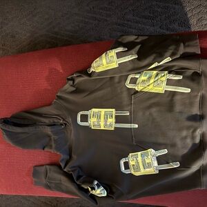 Givenchy Lock Print Drawstring Hoodie